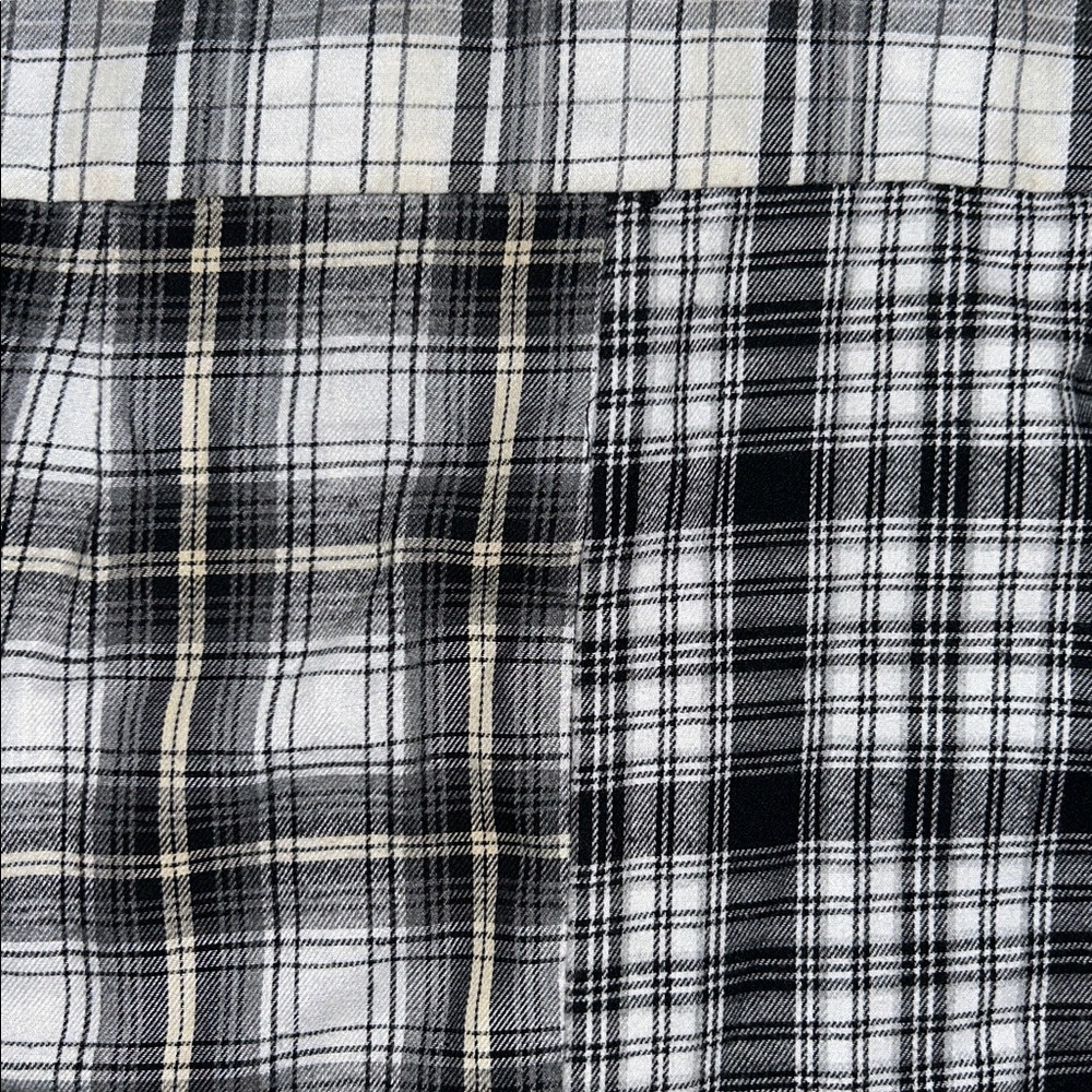 Forever 21 Multi Patchwork Plaid Cropped Flannel … - image 8